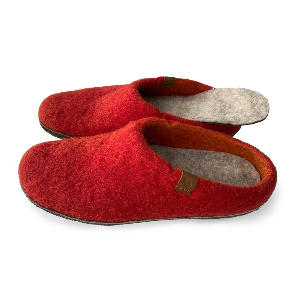 Red Color slippers Pair