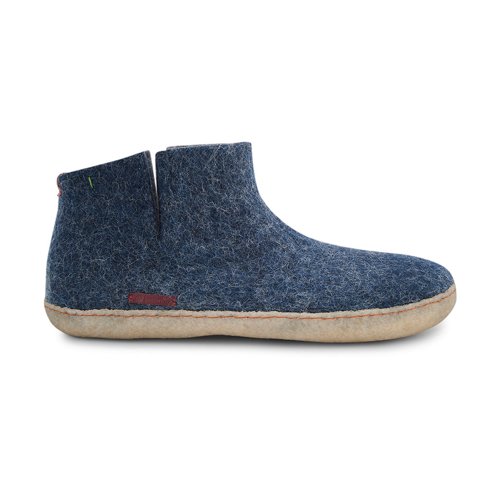Classic Boot - Navy Blue with Rubber