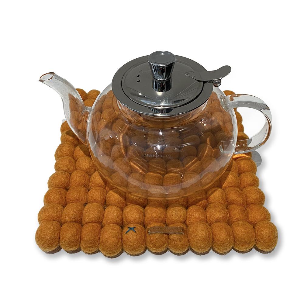 Square Ball Trivet - Orange