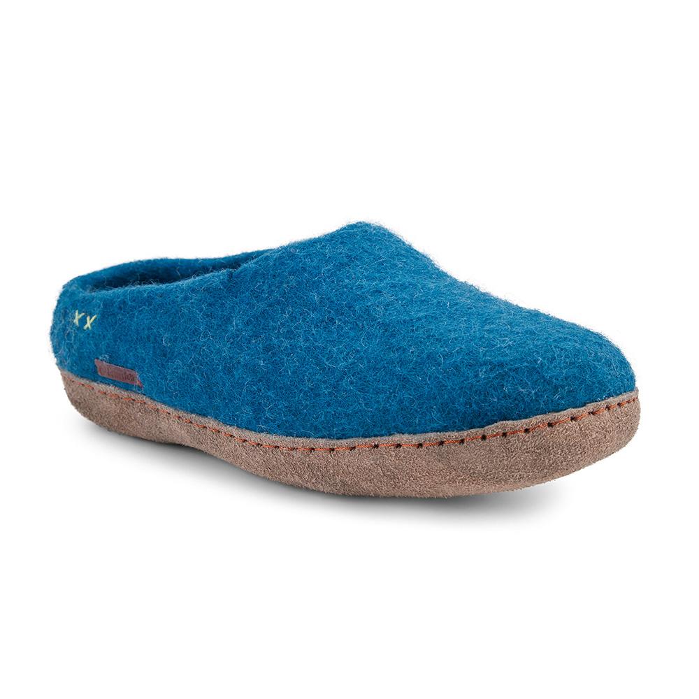 Classic Slipper - Steel Blue with Leather