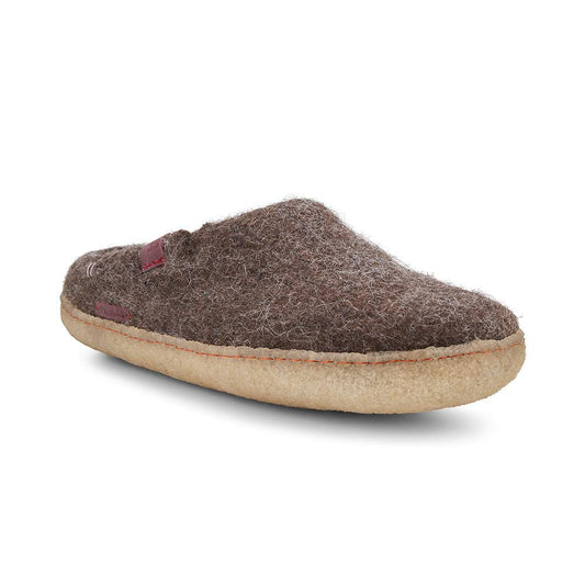 Classic Slipper - Brown with Rubber