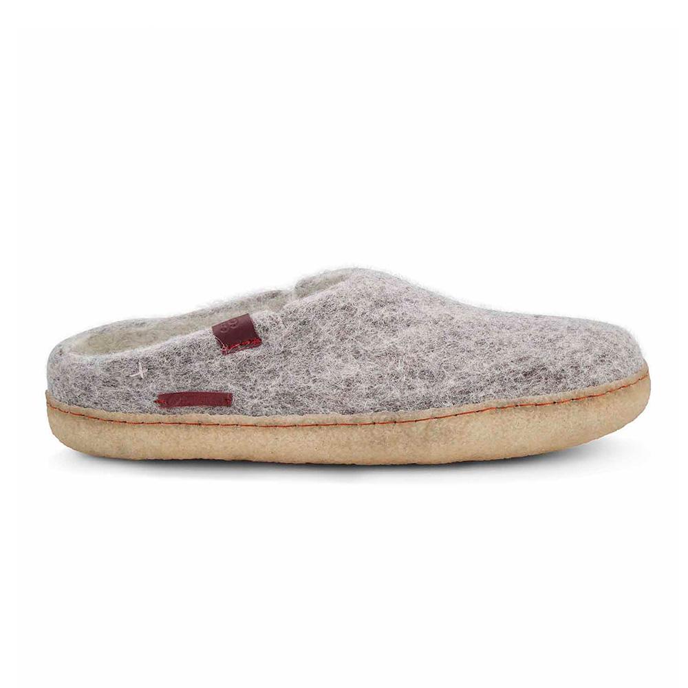 Classic Slipper - Grey with Rubber