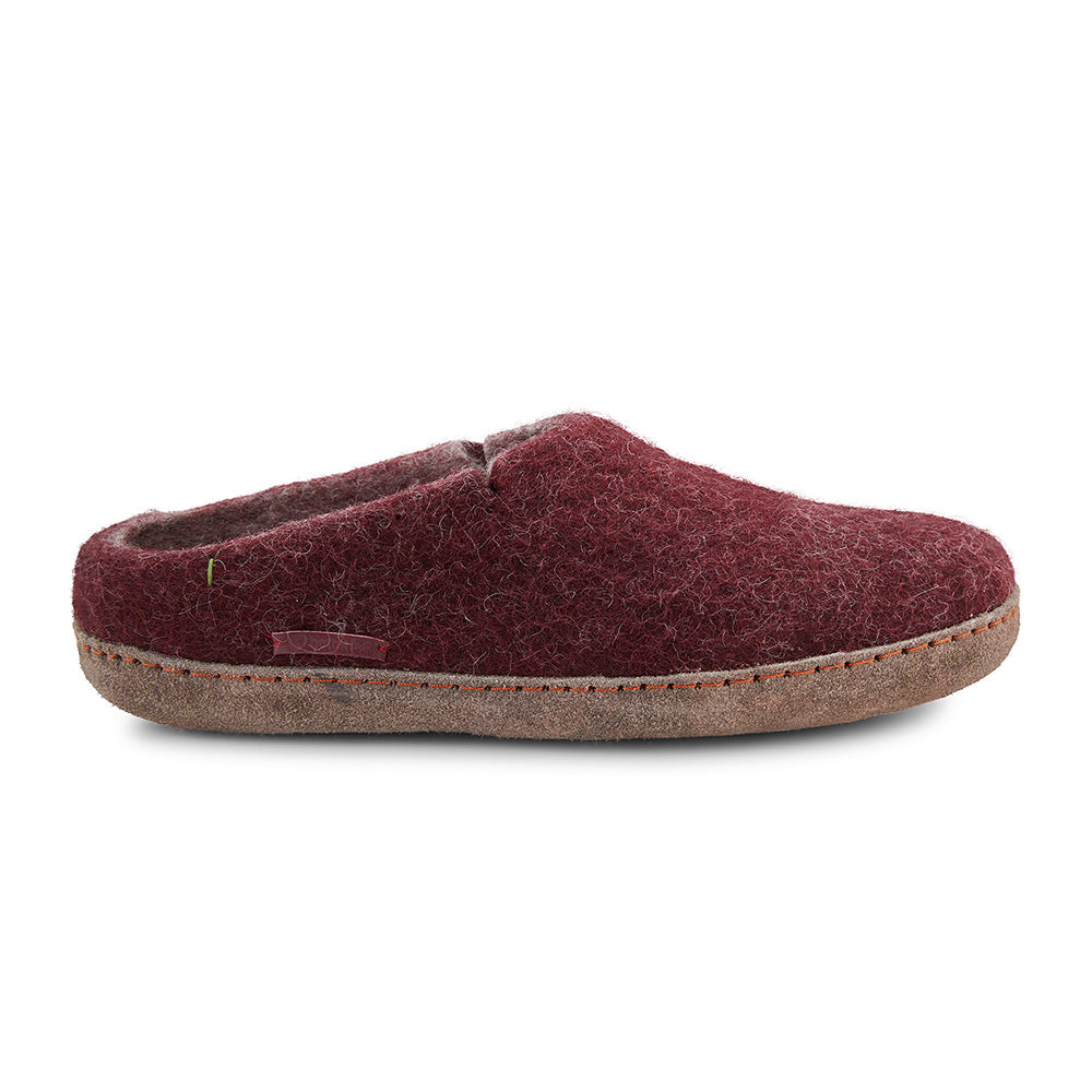Classic Slipper - Bordeaux with Leather